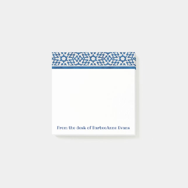 Delft Blue Border Post-it Notes (Front)