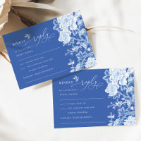 Delft Blue Chinoiserie Flower Garden Wedding RSVP
