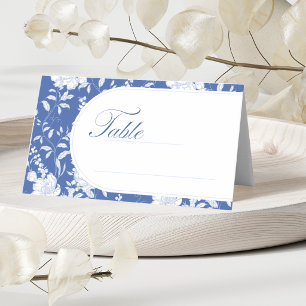 Delft Blue Chinoiserie Table, Name & Thank You Place Card