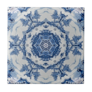Delft Blue Design 02 1764 Backsplash Tile ~