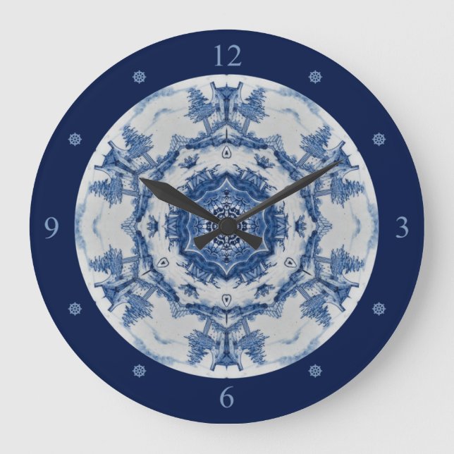 Delft Blue Design 02 From 1764 ~ * ~  Large Clock (Front)
