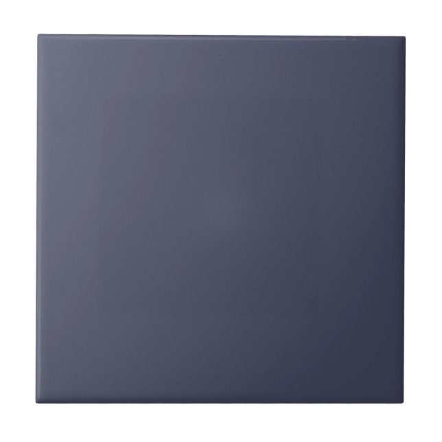 Delft Blue Shades of Soft Violet and Grayish Tones Ceramic Tile (Front)