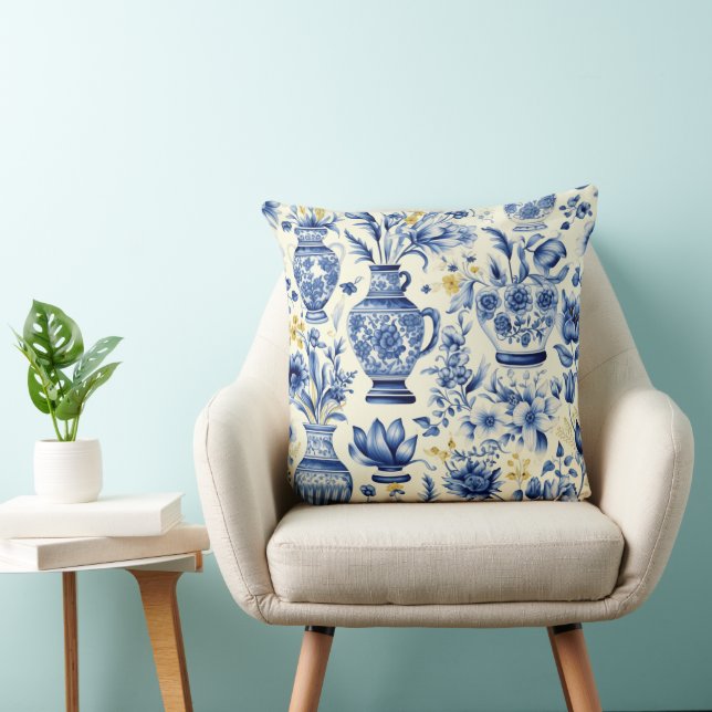 Delft Blue Splendour Cushion (Chair)