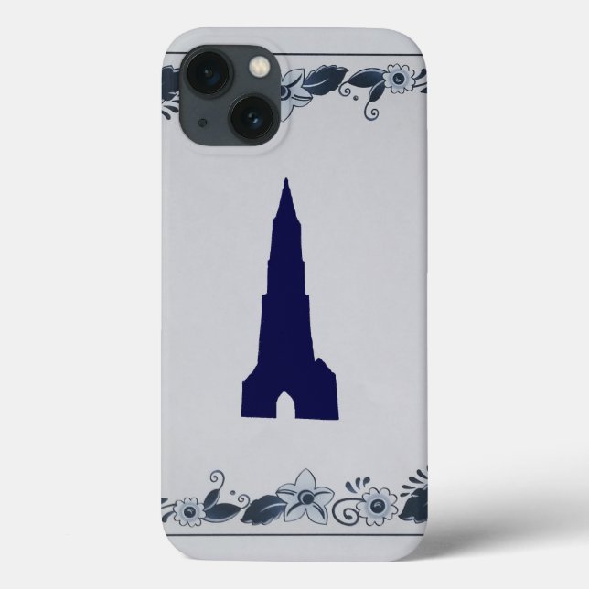 Delft blue tile New Church in Delft Case-Mate iPhone Case (Back)