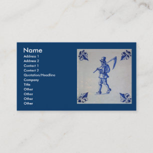 Delft Blue Tile - Template Business Card