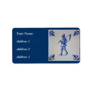 Delft Blue Tile - Template Label