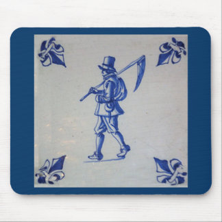 Delft Blue Tile - Template Mouse Pad