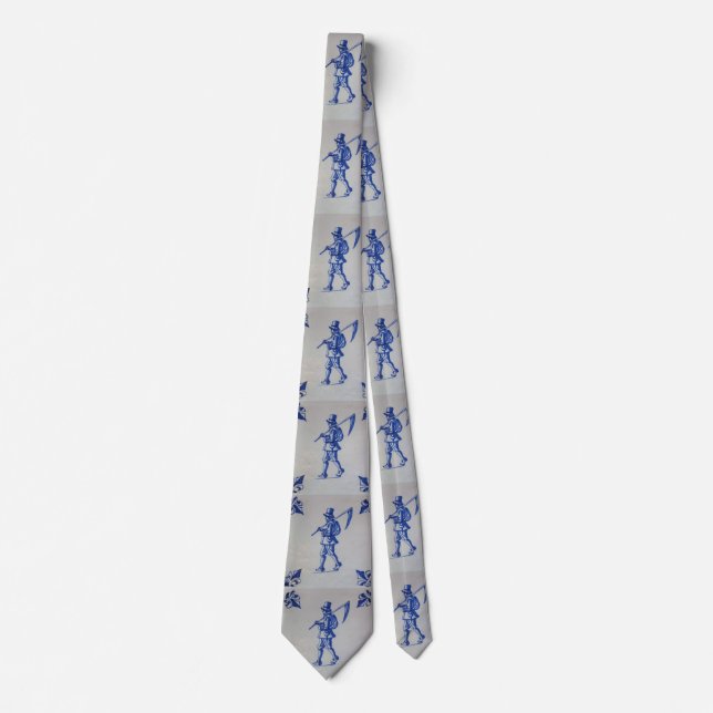 Delft Blue Tile - Template Neck Tie (Front)