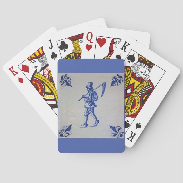 Delft Blue Tile - Template Playing Cards (Back)