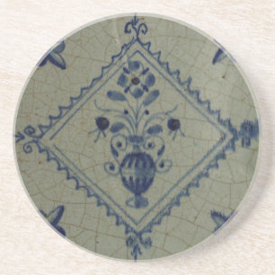 Delft Blue Tile - Vase with Flowers and Bouquet Coaster