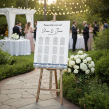 Delft Blue Tulip Seating Chart Wedding