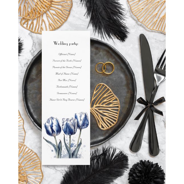 Delft Blue Tulip Wedding Program (Creator Uploaded)