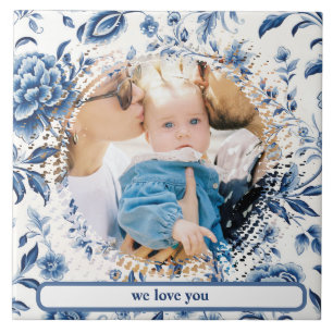 delft blue white porcelain Hampton photo custom Ceramic Tile