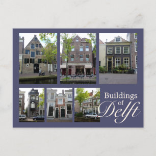 Delft Buildings Collage Postcard
