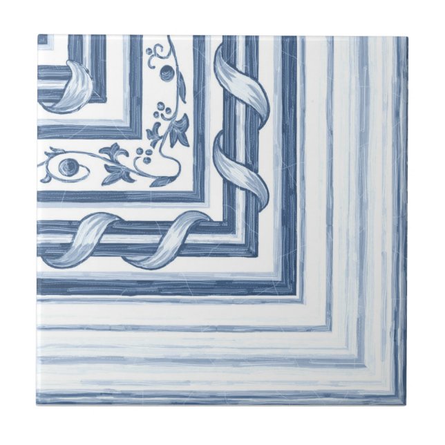 Delft Cord Corner Ceramic Tile (Front)