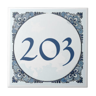 Delft look  Tile, House Numbers, change number Ceramic Tile