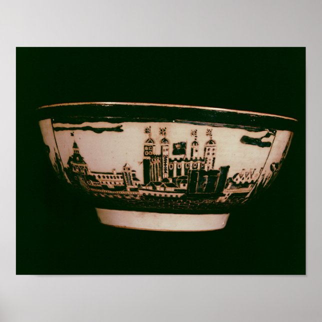 Delft plate with views of the Tower of London Poster (Front)