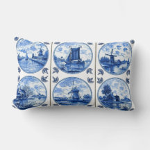 Delft Style Tiles Pillow