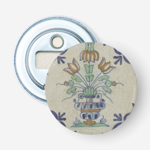 Delft Tile Antique Ceramic Flower Pot Bottle Opener