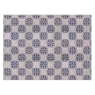 Delft Tile Blue Antique Art Pattern Tablecloth