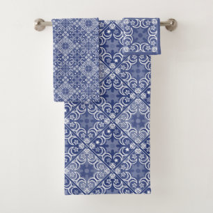Delft tile ethnic national Dutch pattern Bath Towel Set