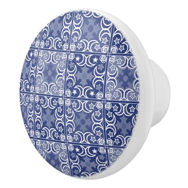 Delft tile ethnic national Dutch pattern   Ceramic Knob (Right)