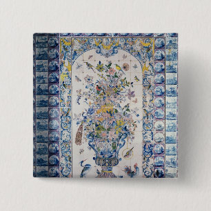 Delft tile panel from the bathroom 15 cm square badge
