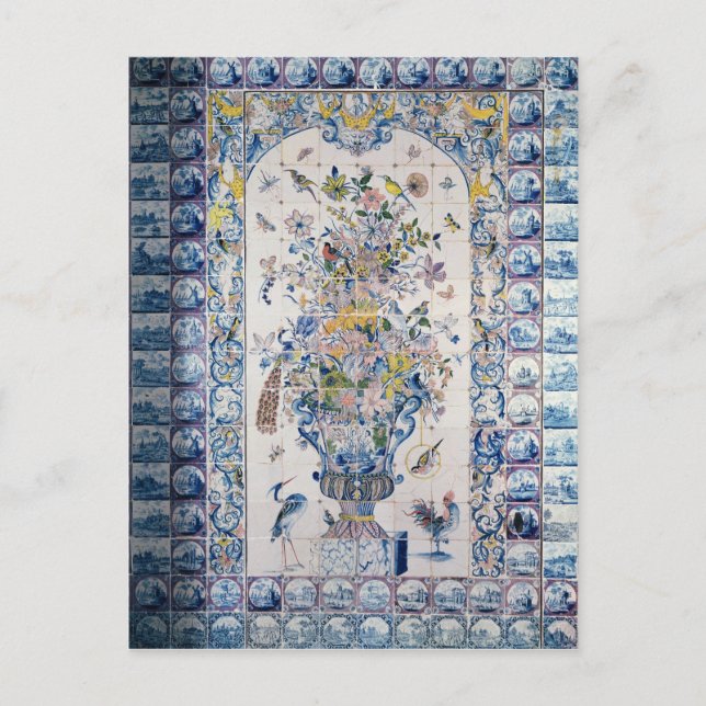 Delft tile panel from the bathroom postcard (Front)