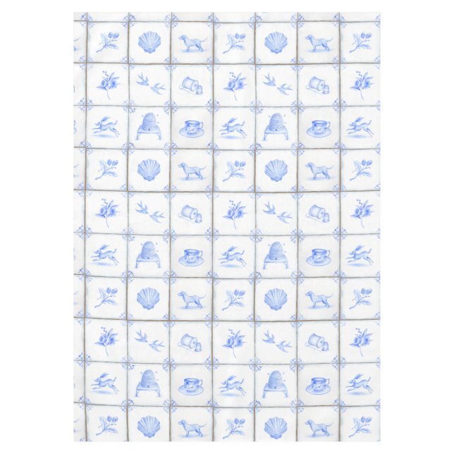 Delft Tile Tablecloth (Front)