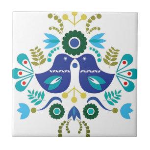 delft tiles reproductions colourful birds
