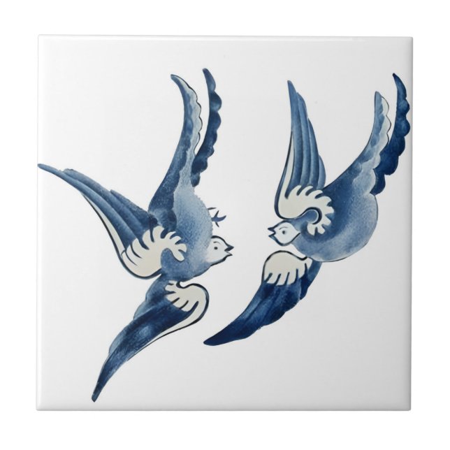 delft tiles reproductions lovebirds (Front)