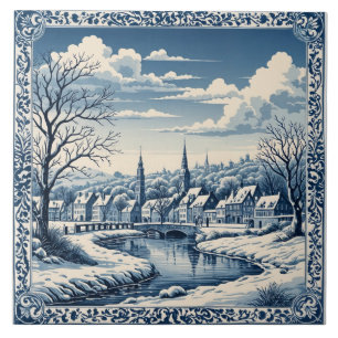 Delft winter/Christmas 8 style Ceramic Tile