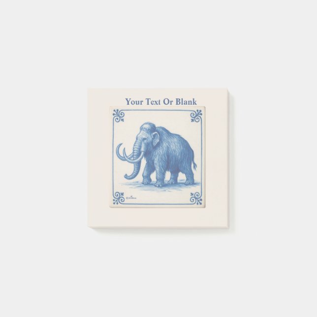 Delft Woolly Mammoth Post-it Notes (Front)