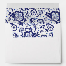 Delfts Blauw | Delft Blue Dutch Wedding Invitation Envelope
