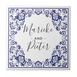 Delfts Blauw | Delft Blue Dutch Wedding Keepsake Ceramic Tile