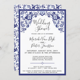 Delfts Blauw | Delft Blue Dutch Wedding Shower Invitation