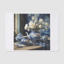 Delfts blue vase paper