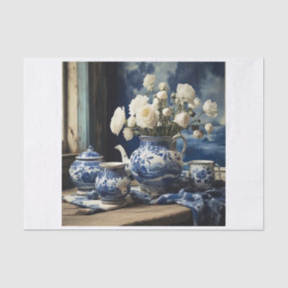 Delfts blue vase paper