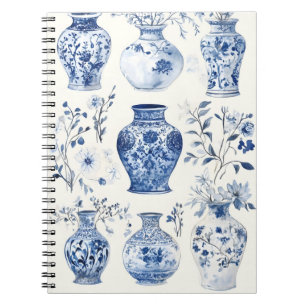 Delftware vases, chraacterised by their classic notebook