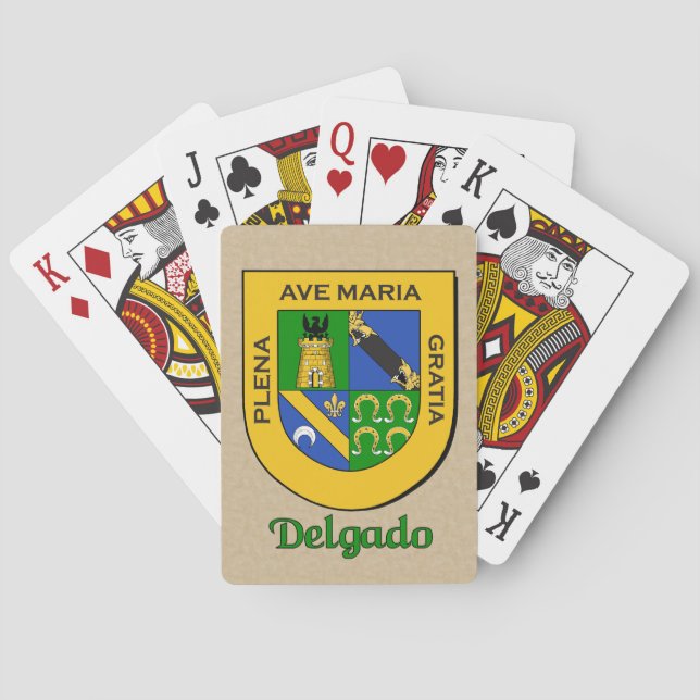 Delgado Heraldic Shield Playing Cards (Back)
