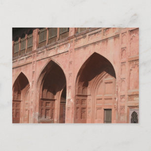 delhi fort arches postcard