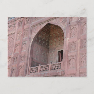 delhi fort balcony postcard