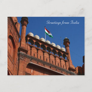 delhi fort entrance top postcard
