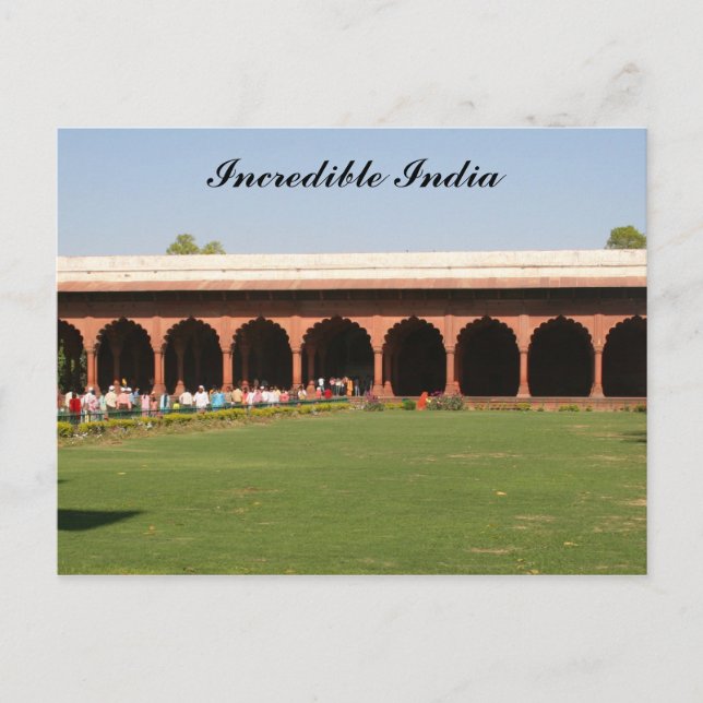 delhi fort walkway postcard (Front)
