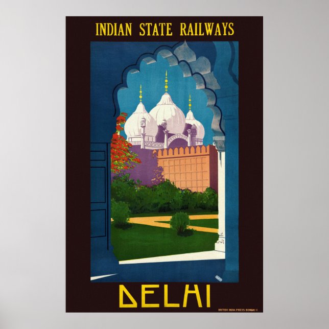 Delhi India Vintage Poster 1930 (Front)