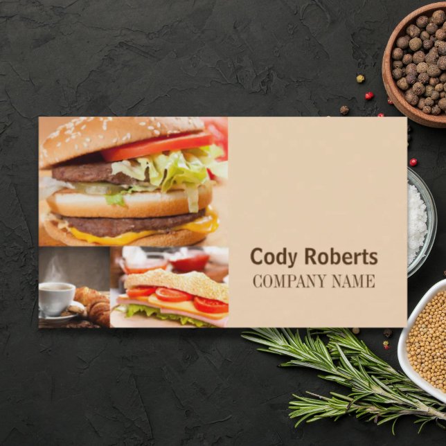 Deli Food Caterer Diner Culinary Chef Catering  Business Card (Deli Food Caterer Diner Culinary Chef Catering Business Card)