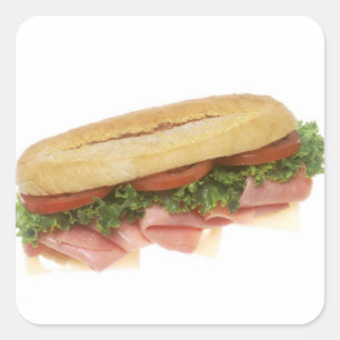 Deli Sandwich Square Sticker