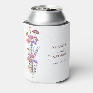 Delicate Acrylic Floral Wedding Can Cooler