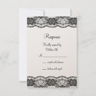 Delicate and Lacy RSVP - champagne