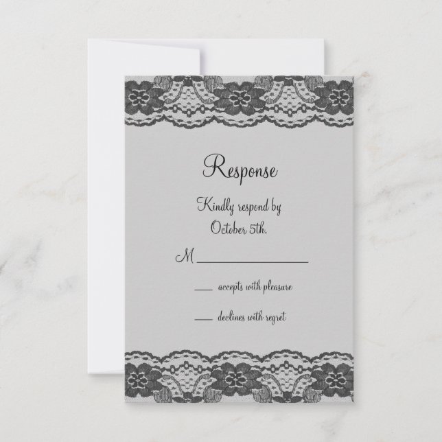 Delicate and Lacy RSVP (grey) (Front)